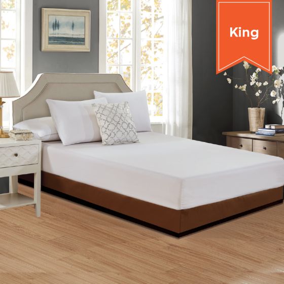 Fitted Box Spring Wrap 78 x 80 + 10.50 King Brown