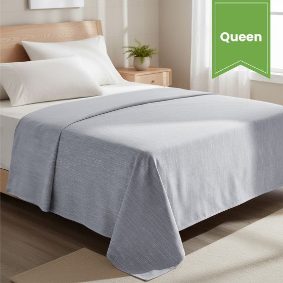 Dolphin Grey Microfiber Top Sheet / Queen Flat 94x96