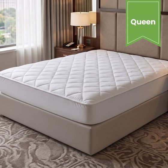 Quilted Mattress Pad Fitted 60 x 80 x 15 Queen