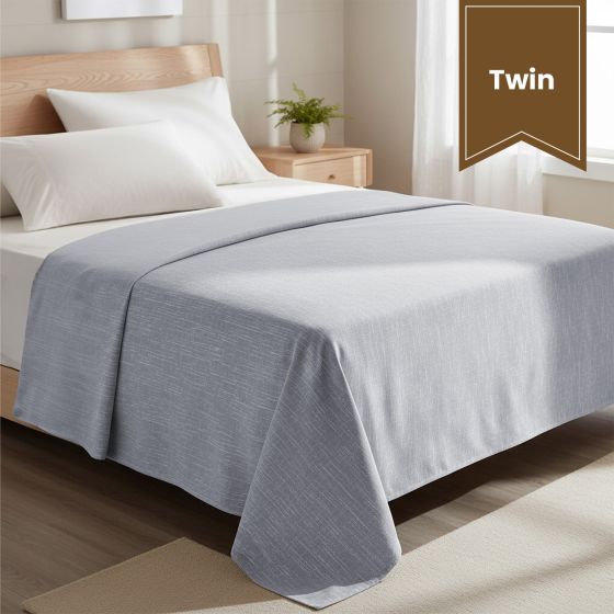 Dolphin Grey Microfiber Top Sheet / Twin Flat 68x96