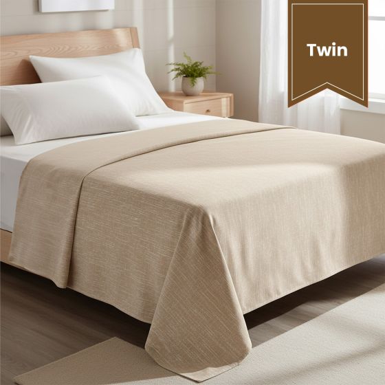 Classic Caramel Microfiber Top Sheet / Twin Flat 68x96