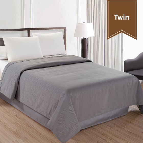 Water Streams Top Sheet Twin/Full 84x96 Castle Rock Grey