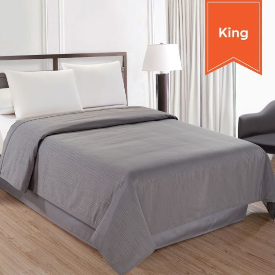 Water Streams Top Sheet King 108x96 Castle Rock Grey