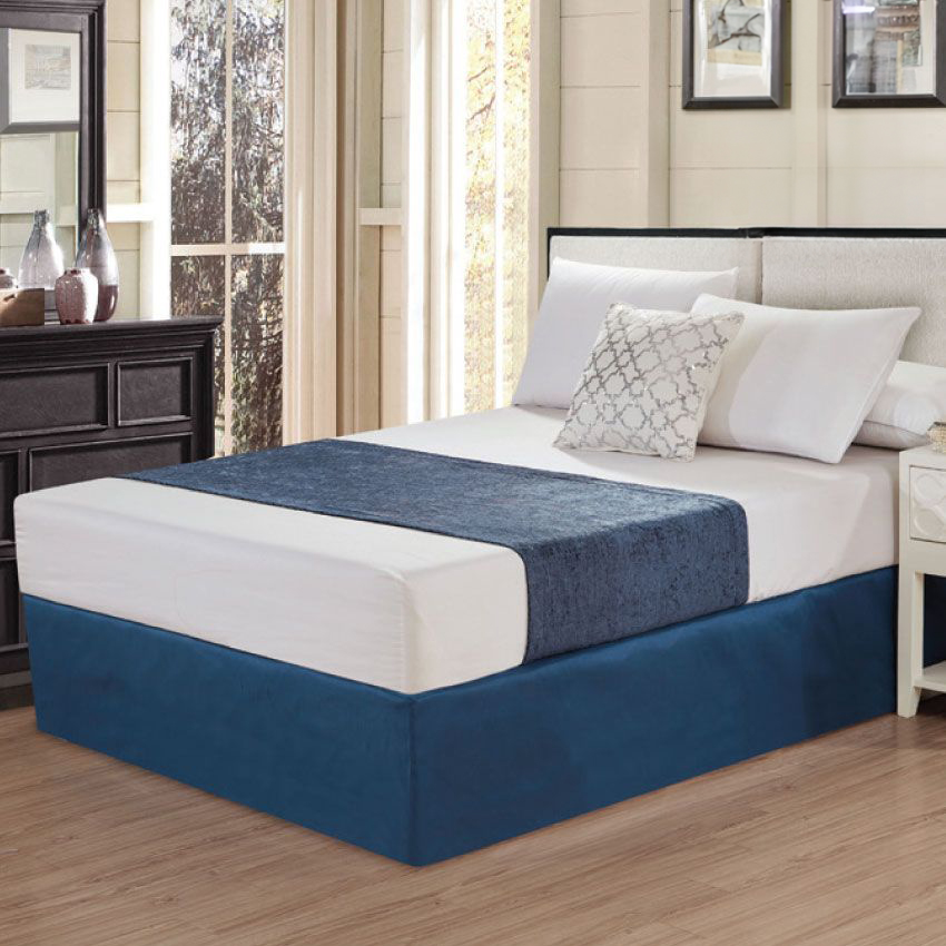 Poised Navy Bed Scarf