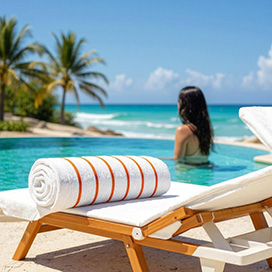 Horizontal Stripe Pool Towel