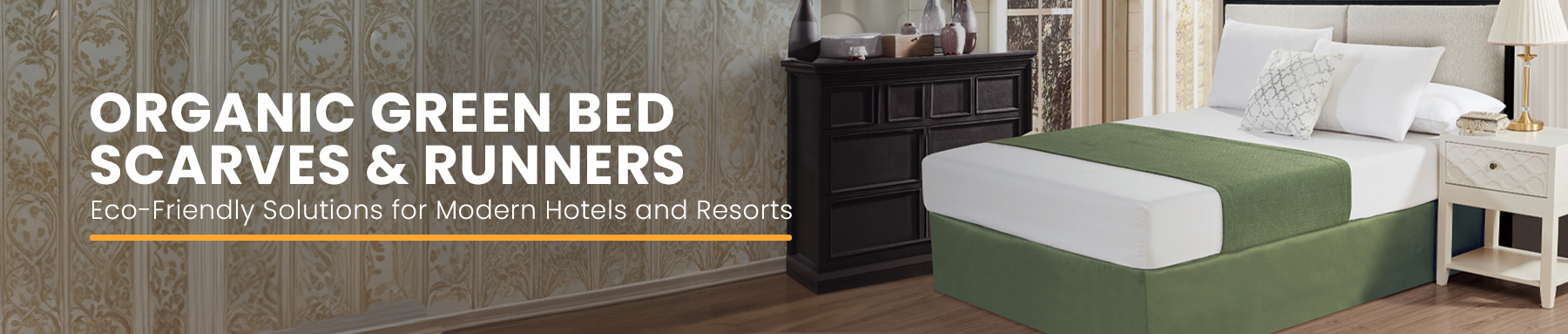 Organic Green Bed Scarves