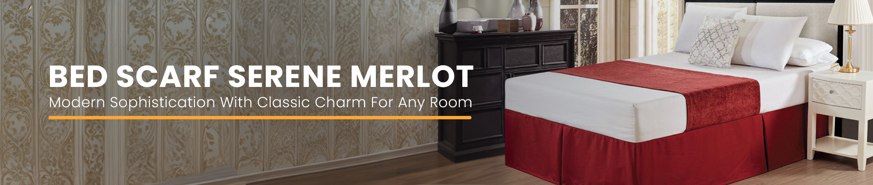 Serene Merlot Bed Scarves | Wholesale