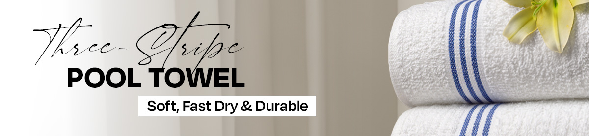 Three Stripe Pool Towels | Wholesale