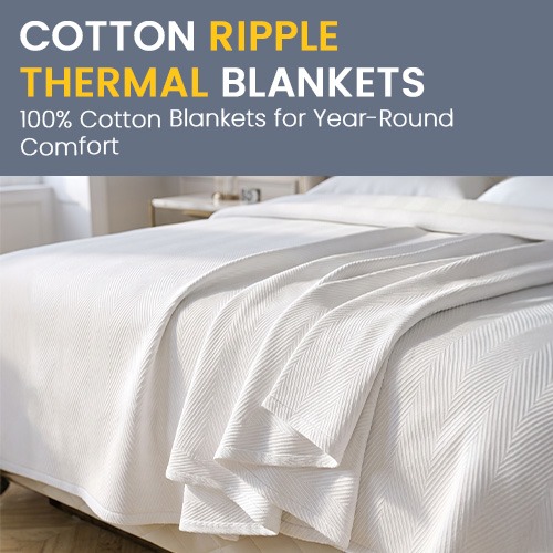 Cotton Ripple Thermal Blankets