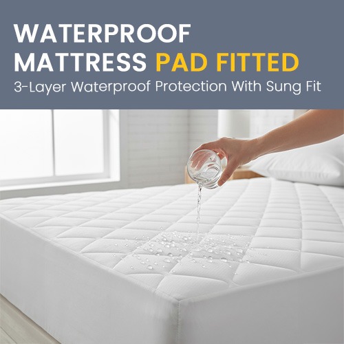 Waterproof Mattress Pad Fitted